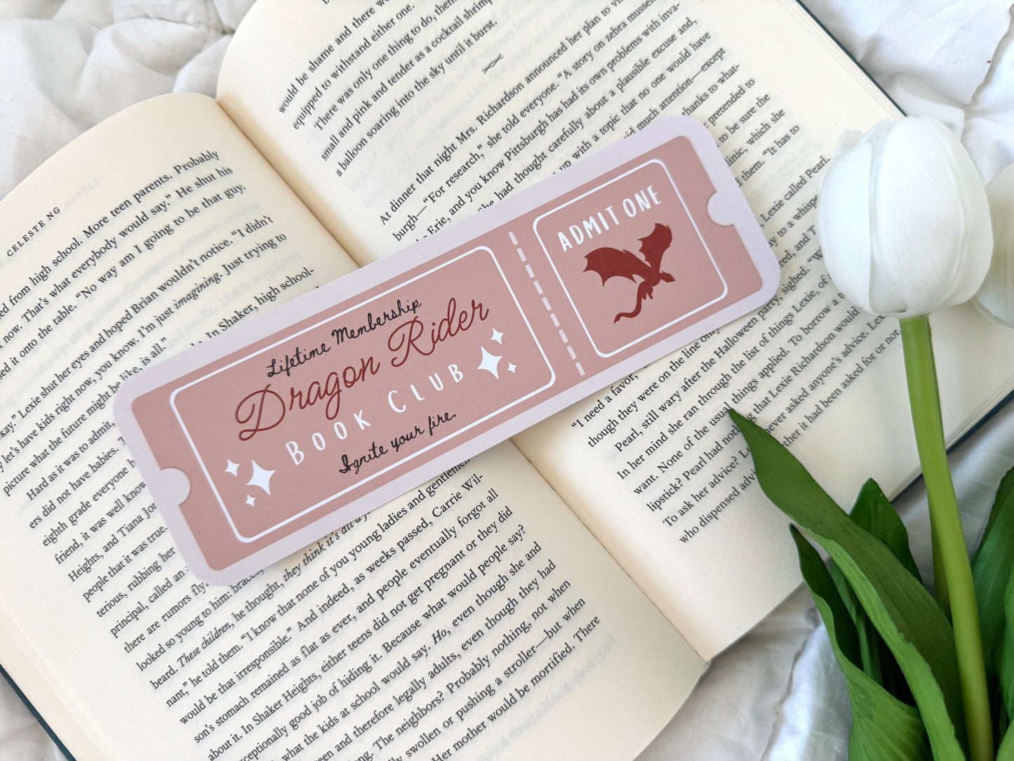 Dragon Rider Book Club Ticket Bookmark