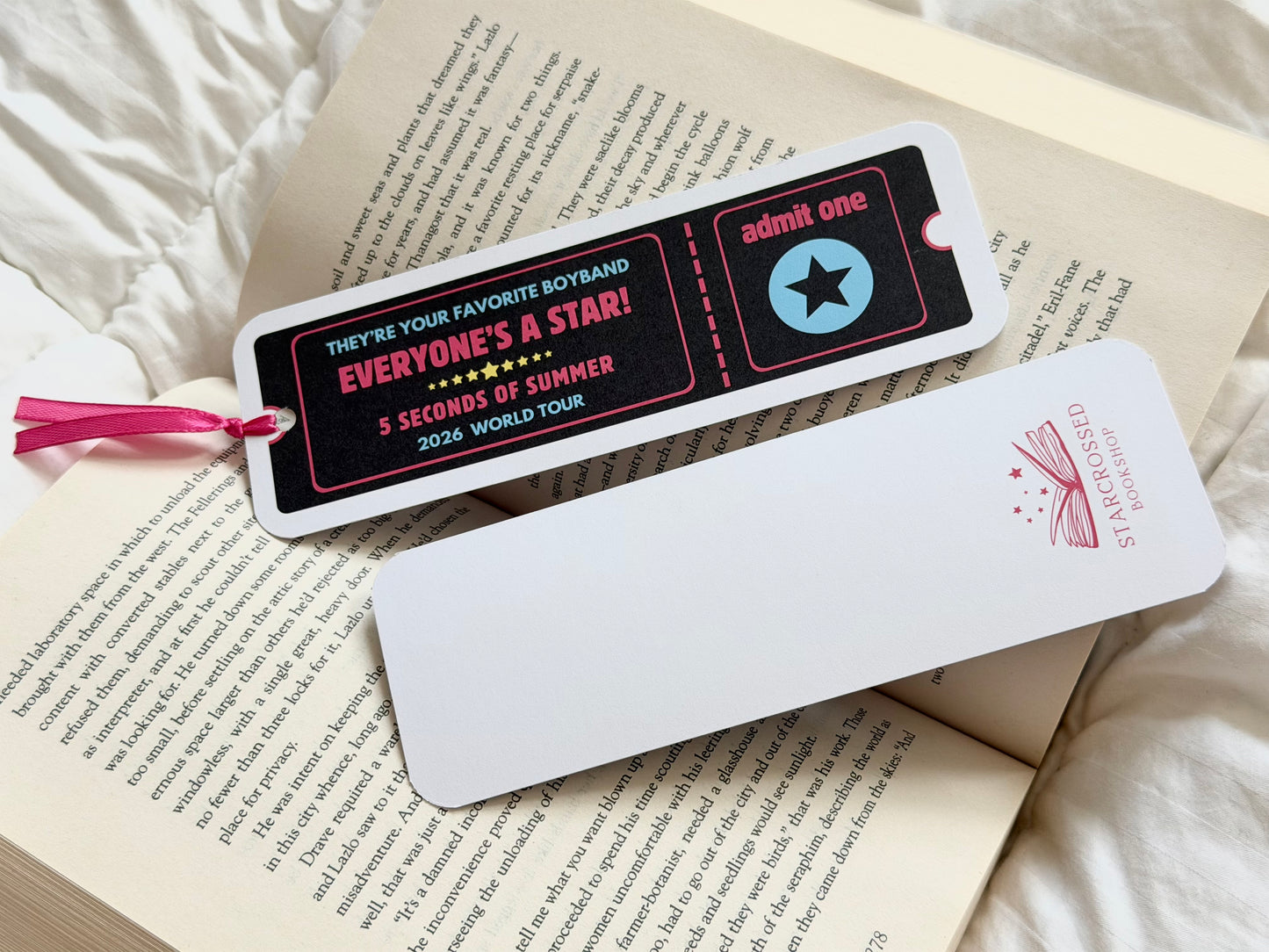 EAS Tour 5SOS Ticket Bookmark
