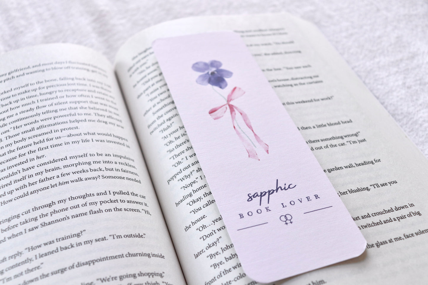 Sapphic Book Lover Bookmark