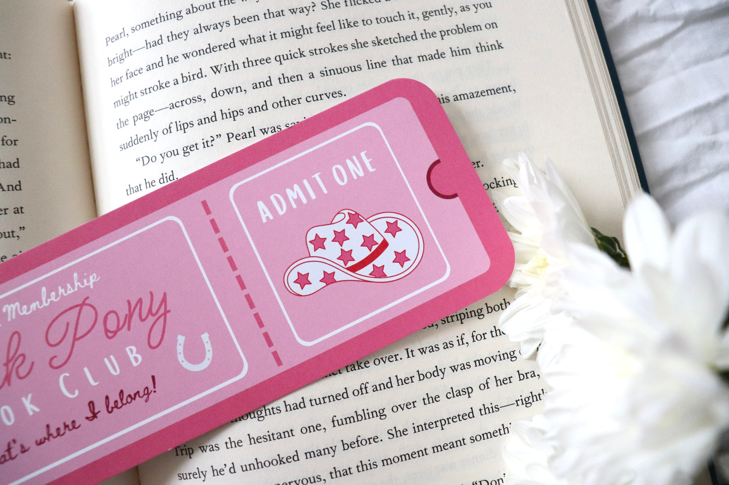 Pink Pony Book Club Bookmark