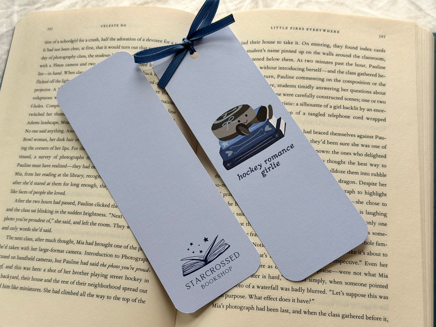 Hockey Romance Girlie Bookmark