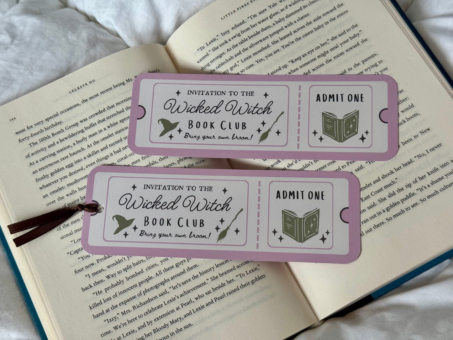 Wicked Witch Book Club Ticket Bookmark