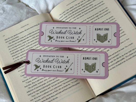 Wicked Witch Book Club Ticket Bookmark