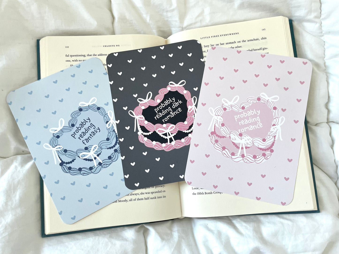 "Probably Reading..." Coquette Cake Kindle Inserts