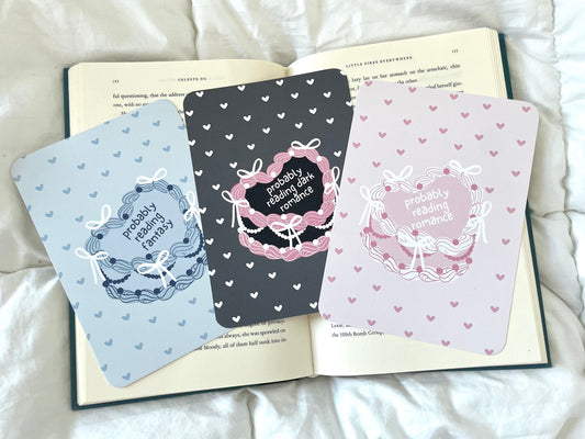 "Probably Reading..." Coquette Cake Kindle Inserts