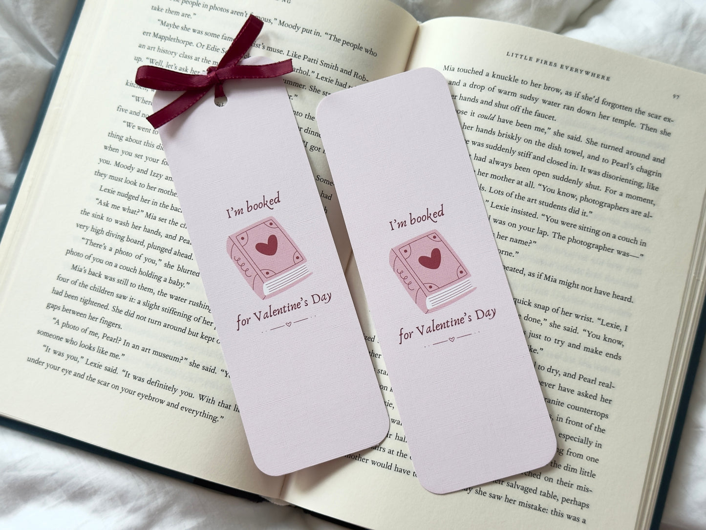 I'm Booked For Valentine's Day Bookmark