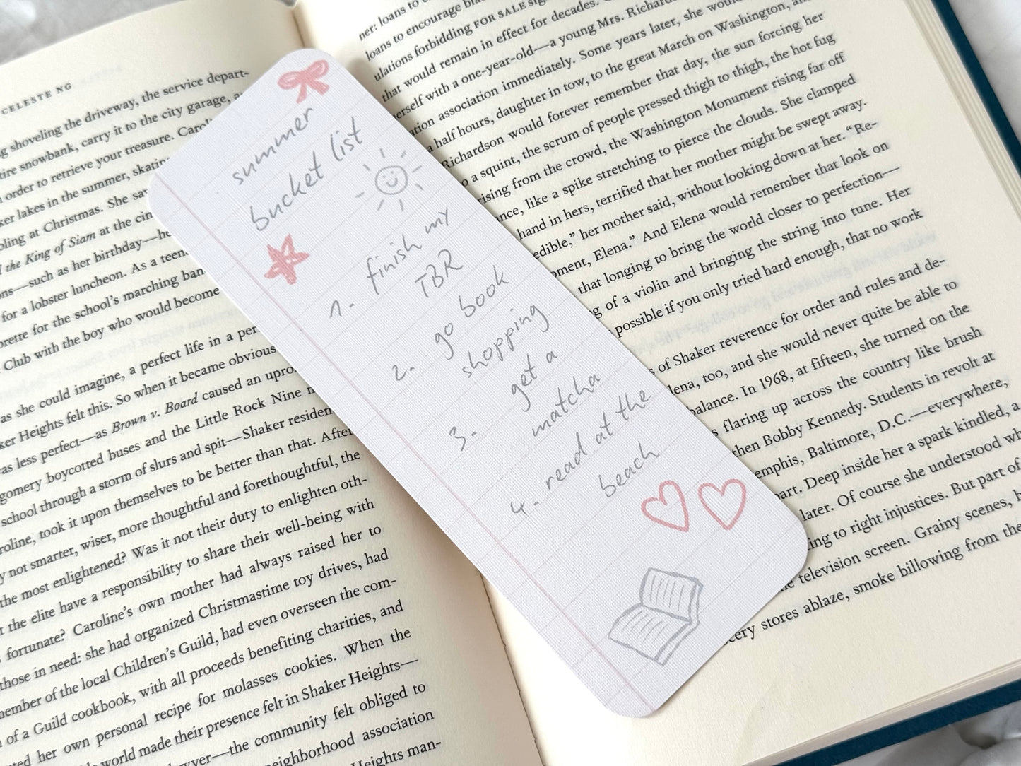 Summer Bucket List Bookmark
