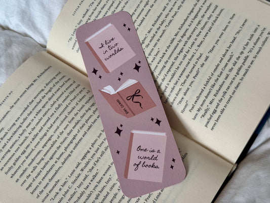 I Live in a World of Books Bookmark