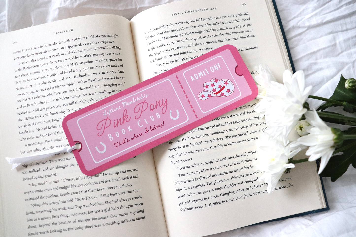 Pink Pony Book Club Bookmark