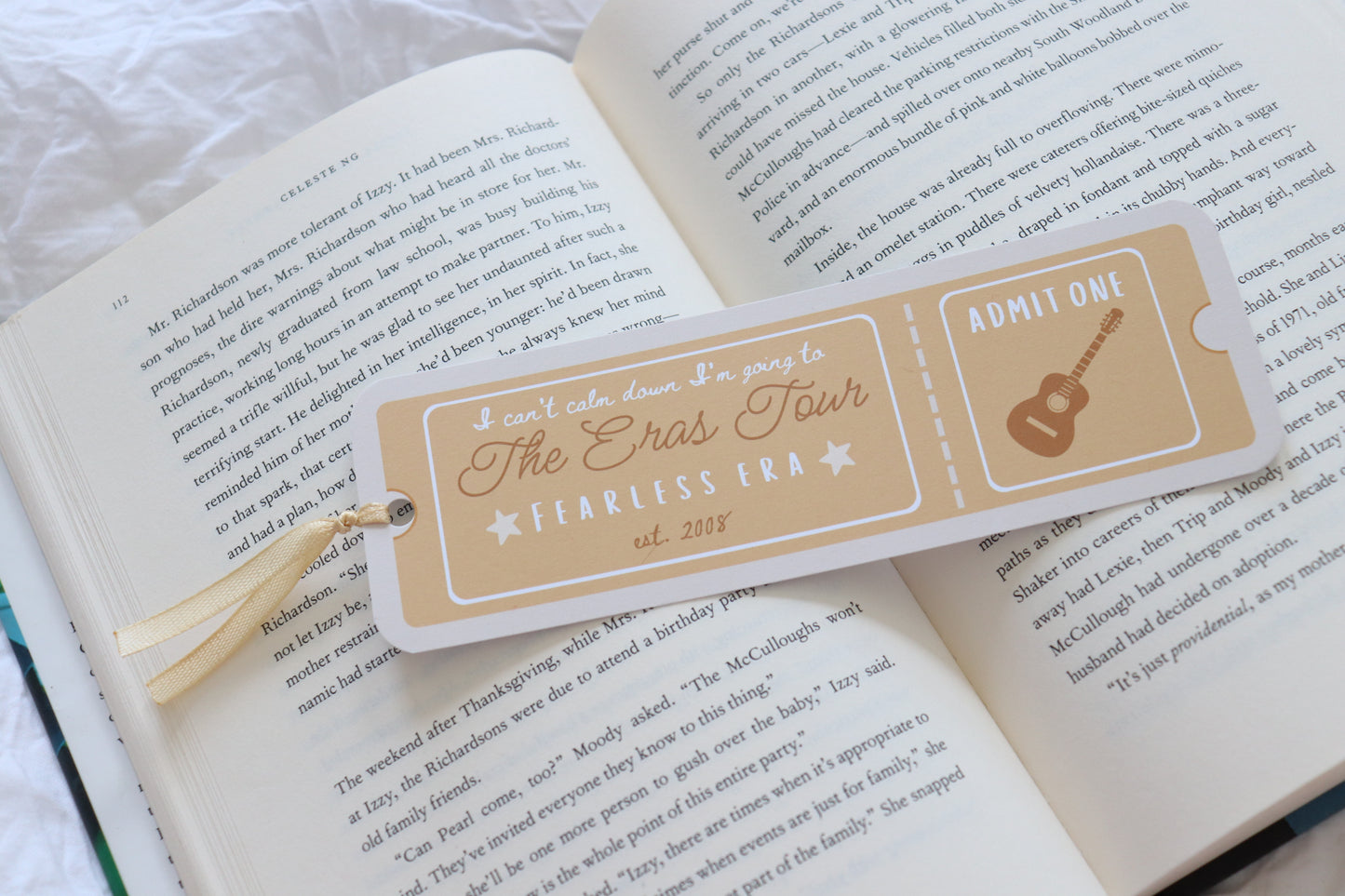 Eras Inspired Ticket Bookmarks