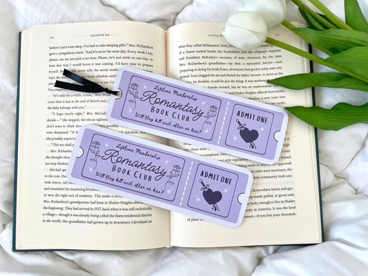 Romantasy Bookclub Ticket Bookmark