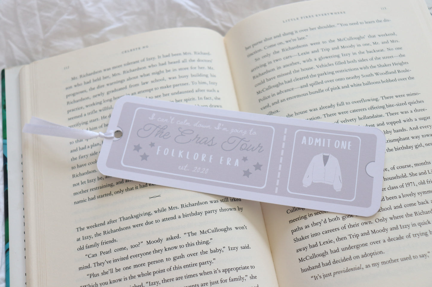 Eras Inspired Ticket Bookmarks