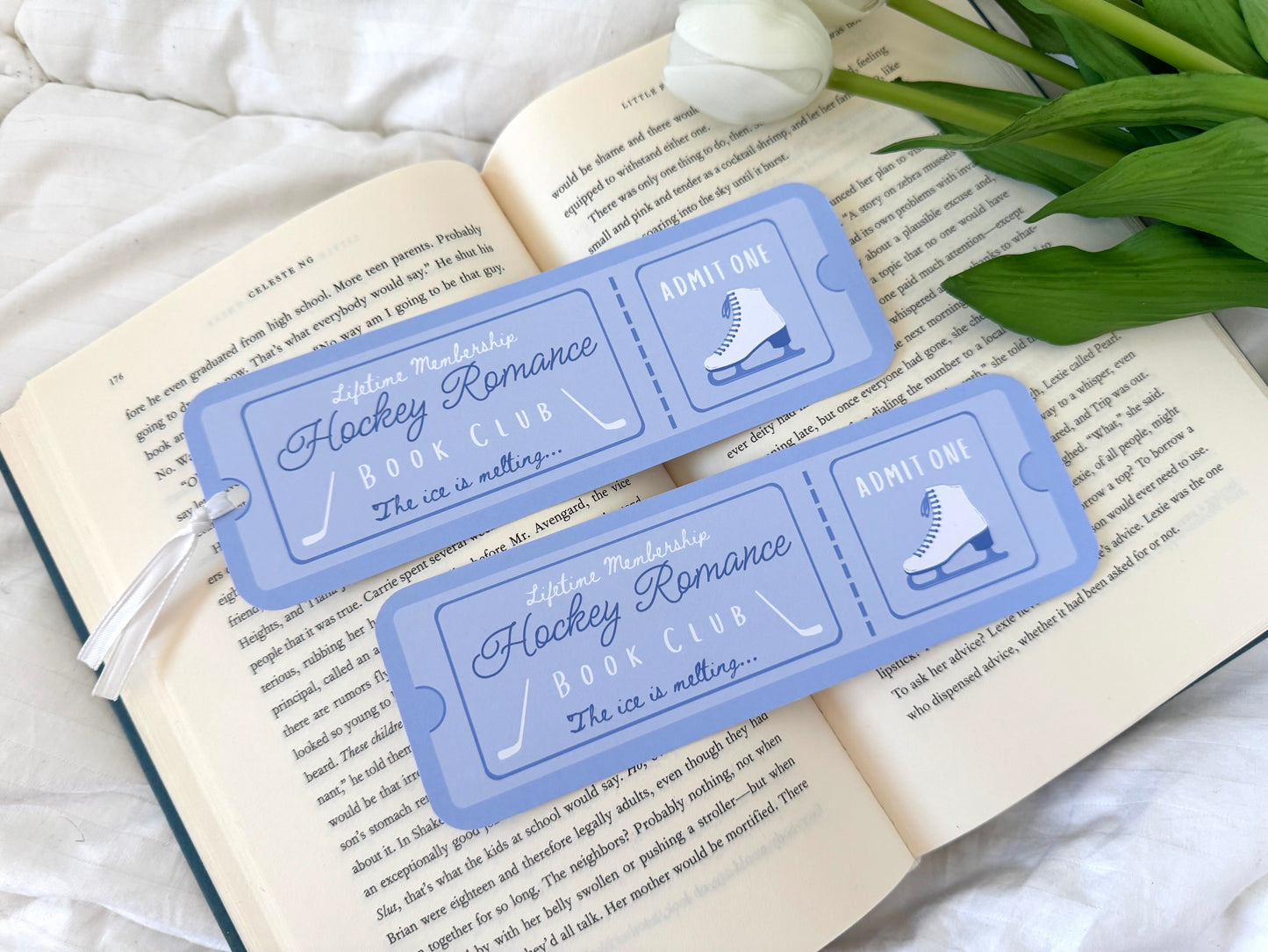 Hockey Romance Book Club Ticket Bookmark