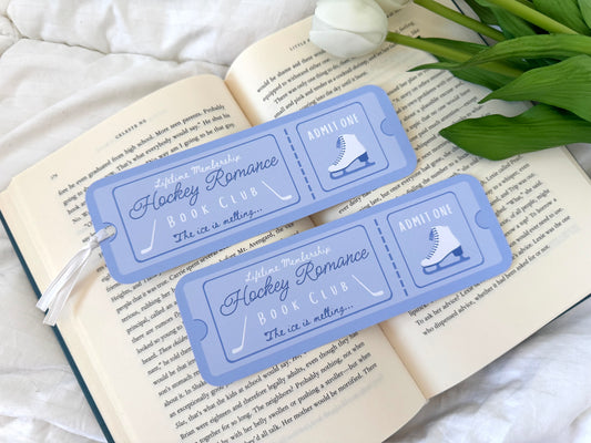 Hockey Romance Book Club Ticket Bookmark