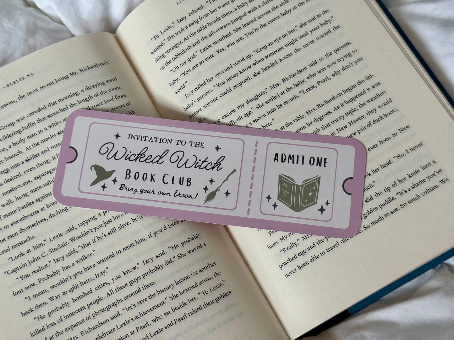 Wicked Witch Book Club Ticket Bookmark