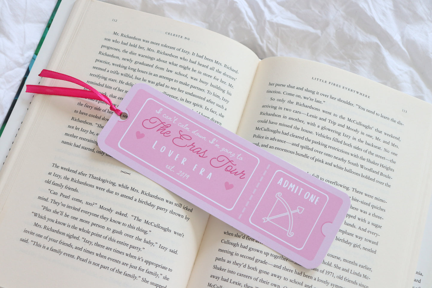 Eras Inspired Ticket Bookmarks
