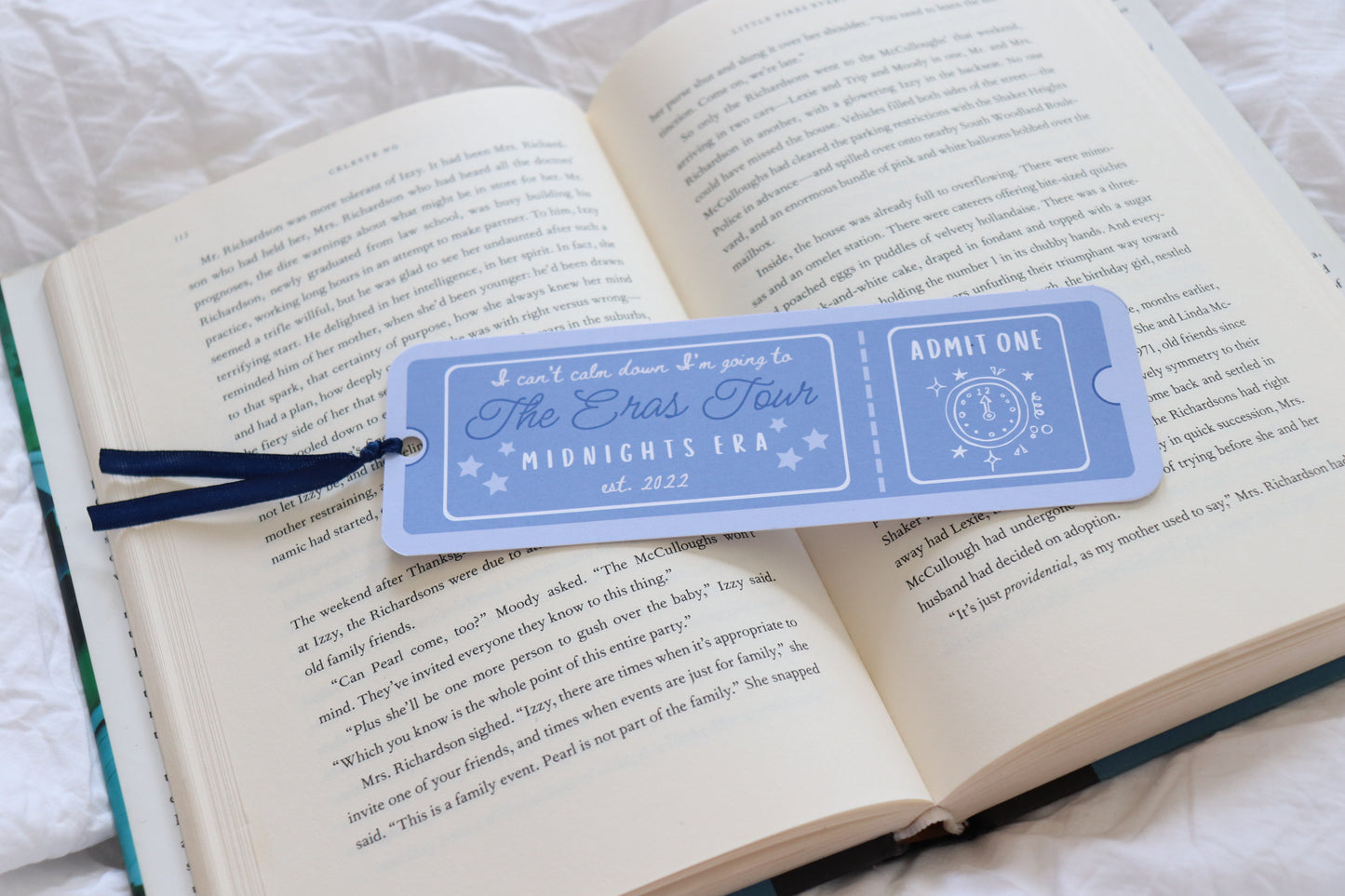 Eras Inspired Ticket Bookmarks