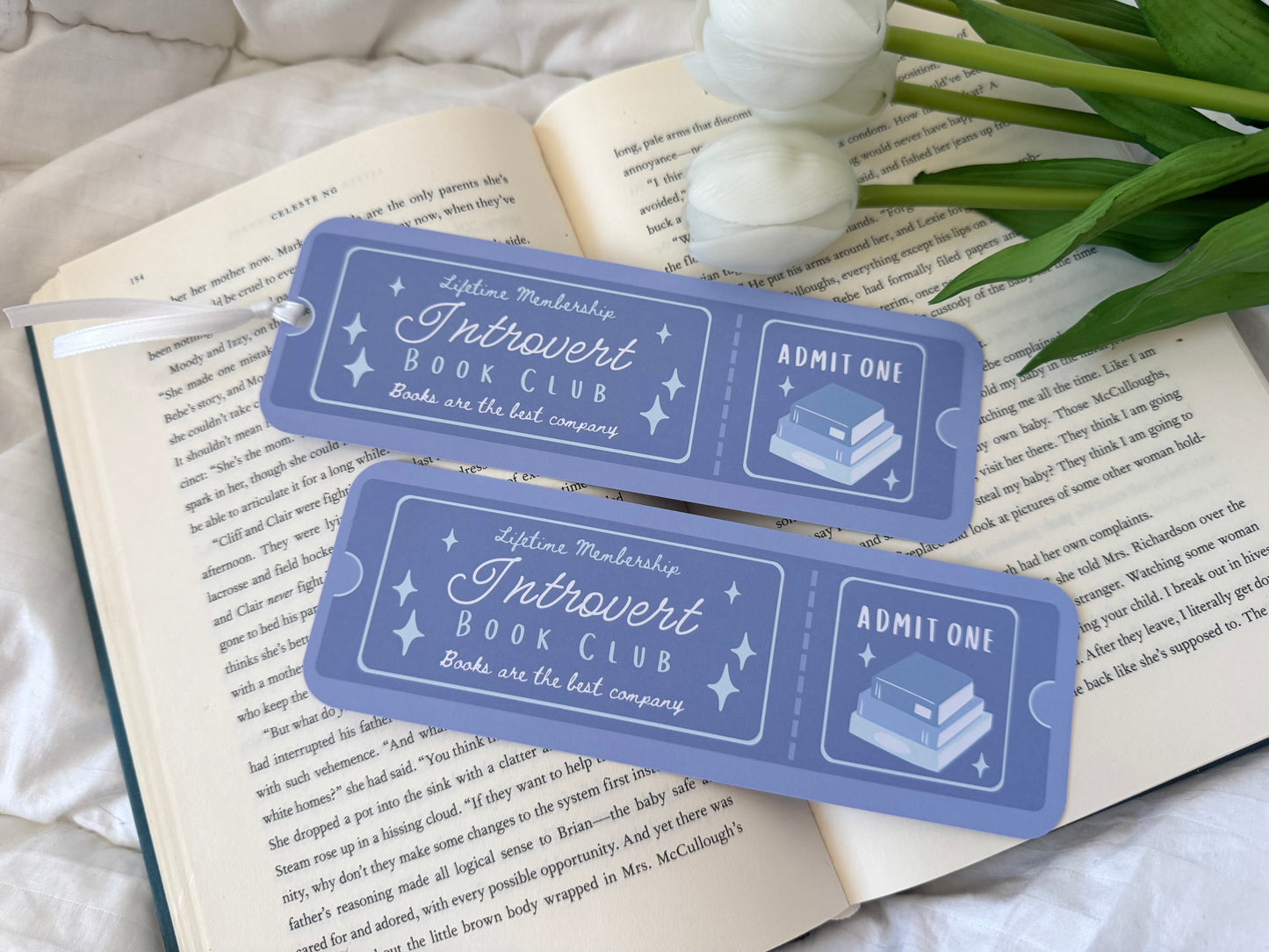 Introvert Book Club Ticket Bookmark