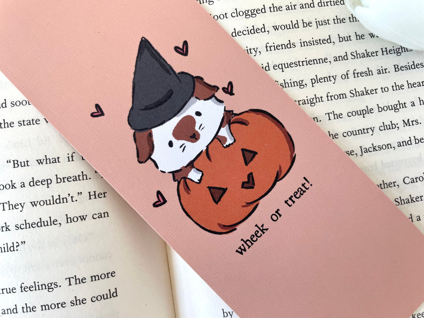 Wheek or Treat Halloween Guinea Pig Bookmark