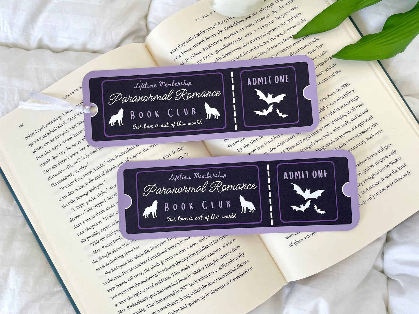 Paranormal Romance Book Club Ticket Bookmark