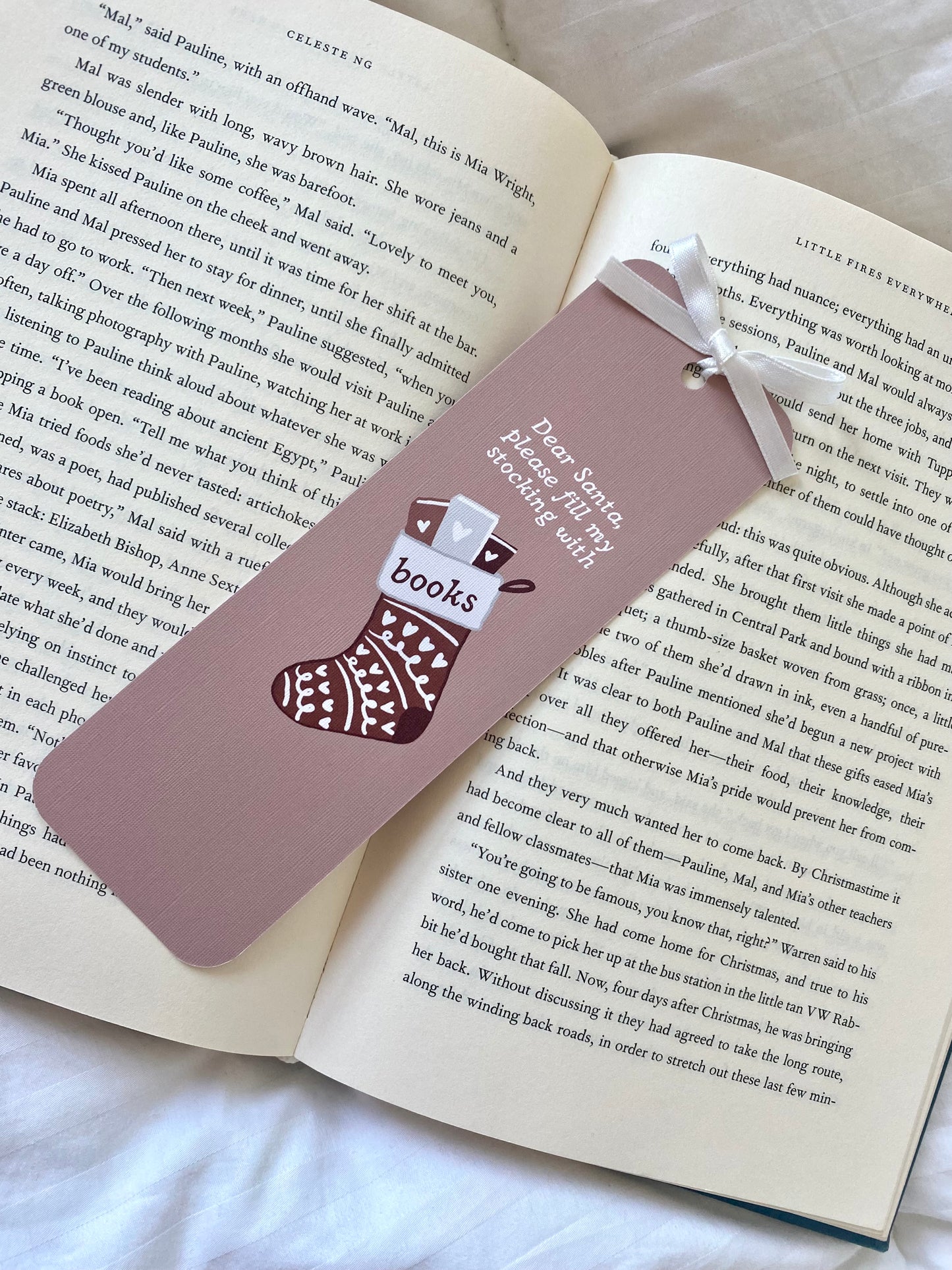 Dear Santa, Please Fill My Stocking With Books Bookmark