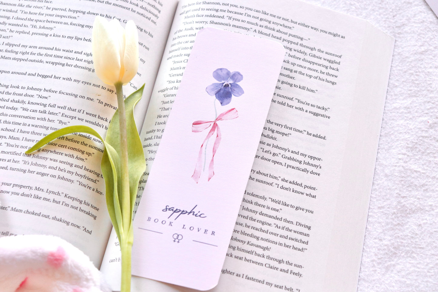 Sapphic Book Lover Bookmark