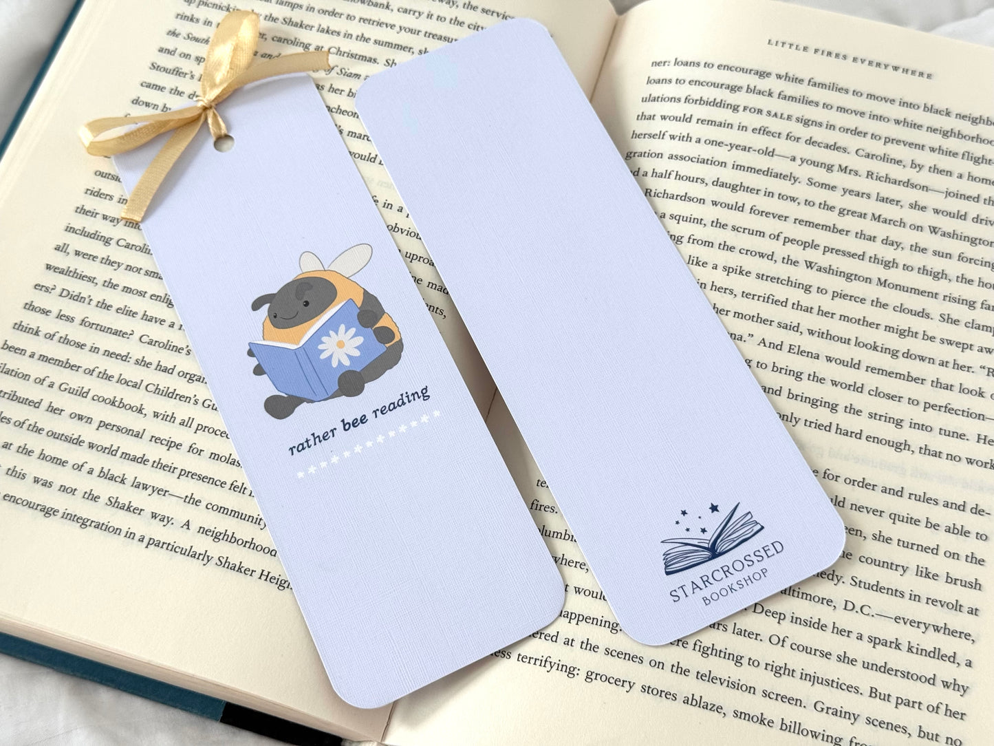 Rather Bee Reading Bookmark
