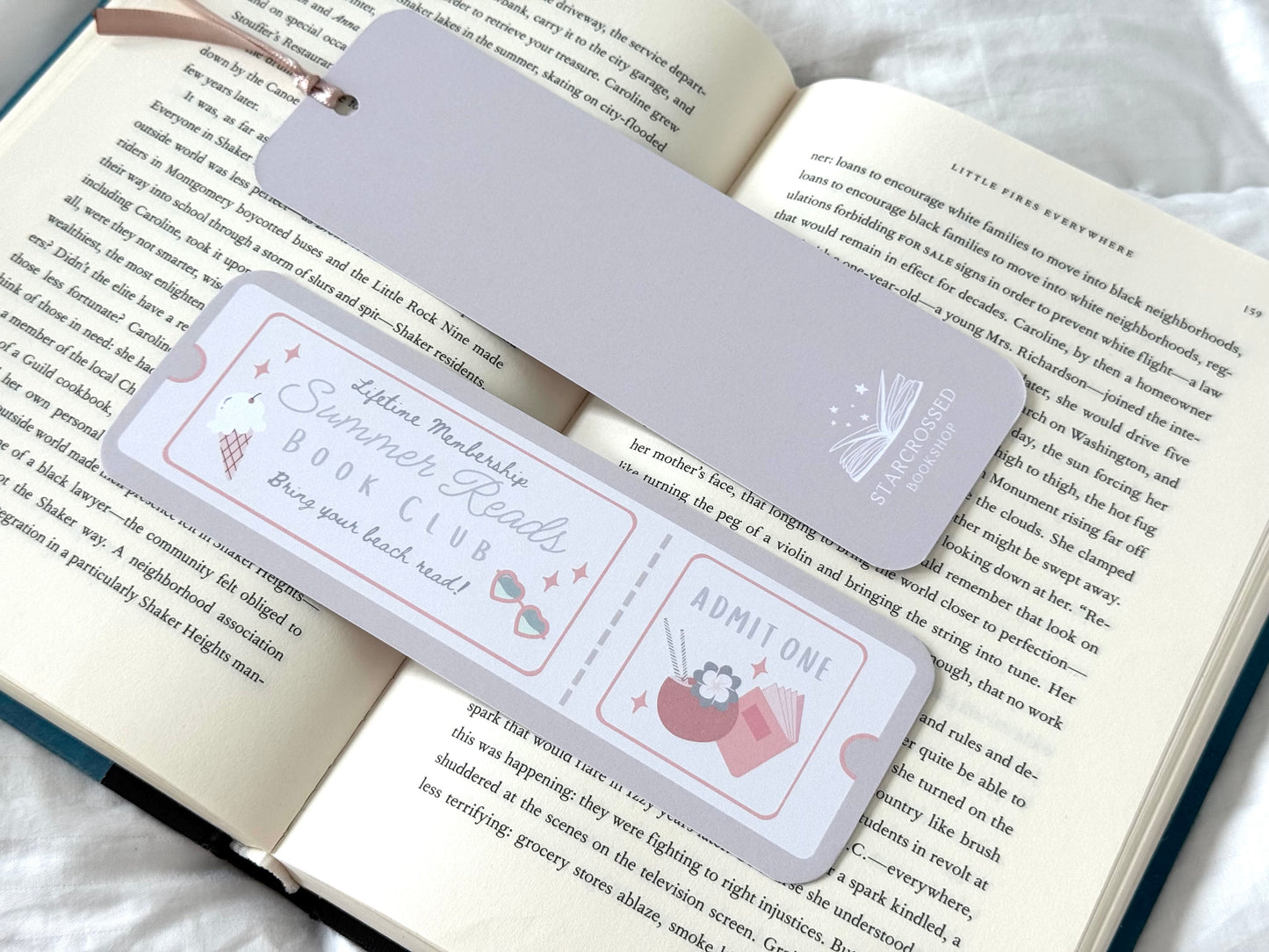 Summer Reads Book Club Ticket Bookmark