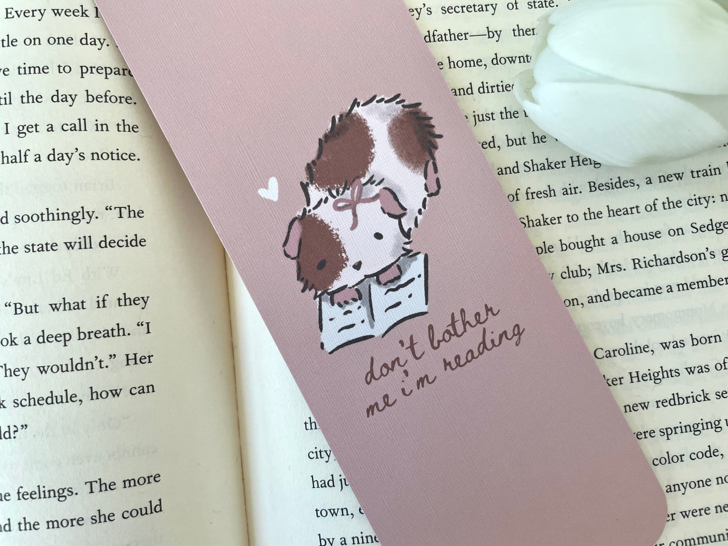 Don’t Bother Me I’m Reading Guinea Pig Bookmark
