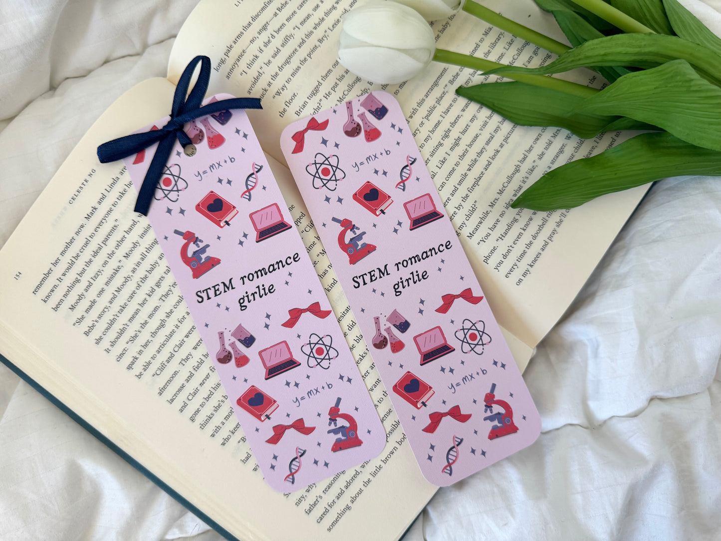 STEM Romance Girlie Bookmark