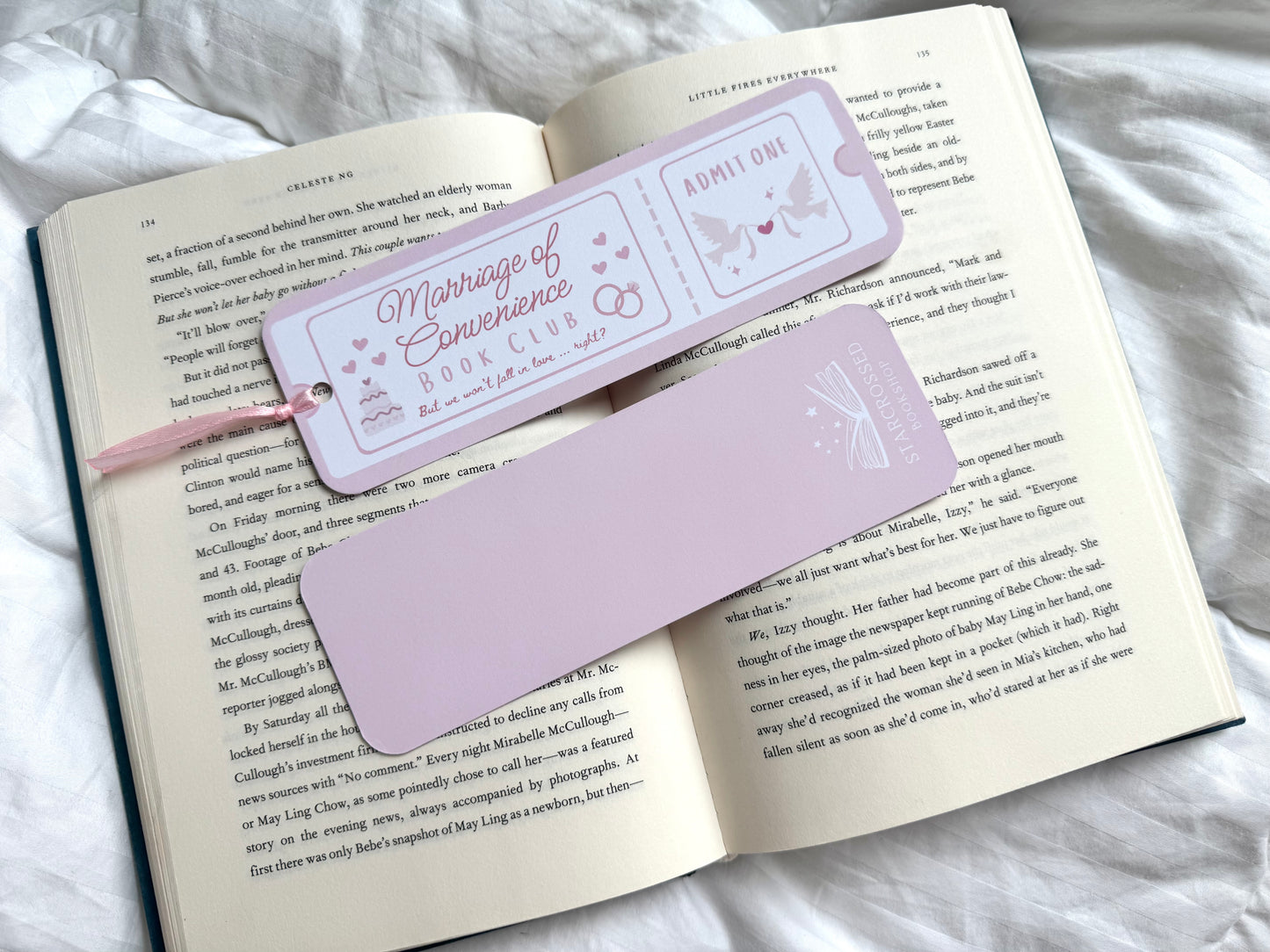 Marriage of Convenience Book Club Ticket Bookmark