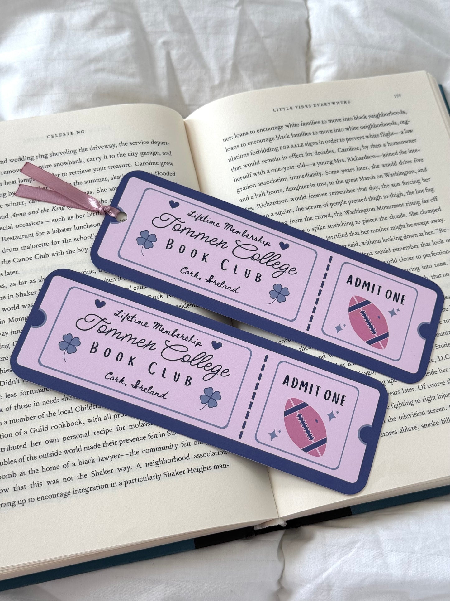Tommen College Book Club Ticket Bookmark