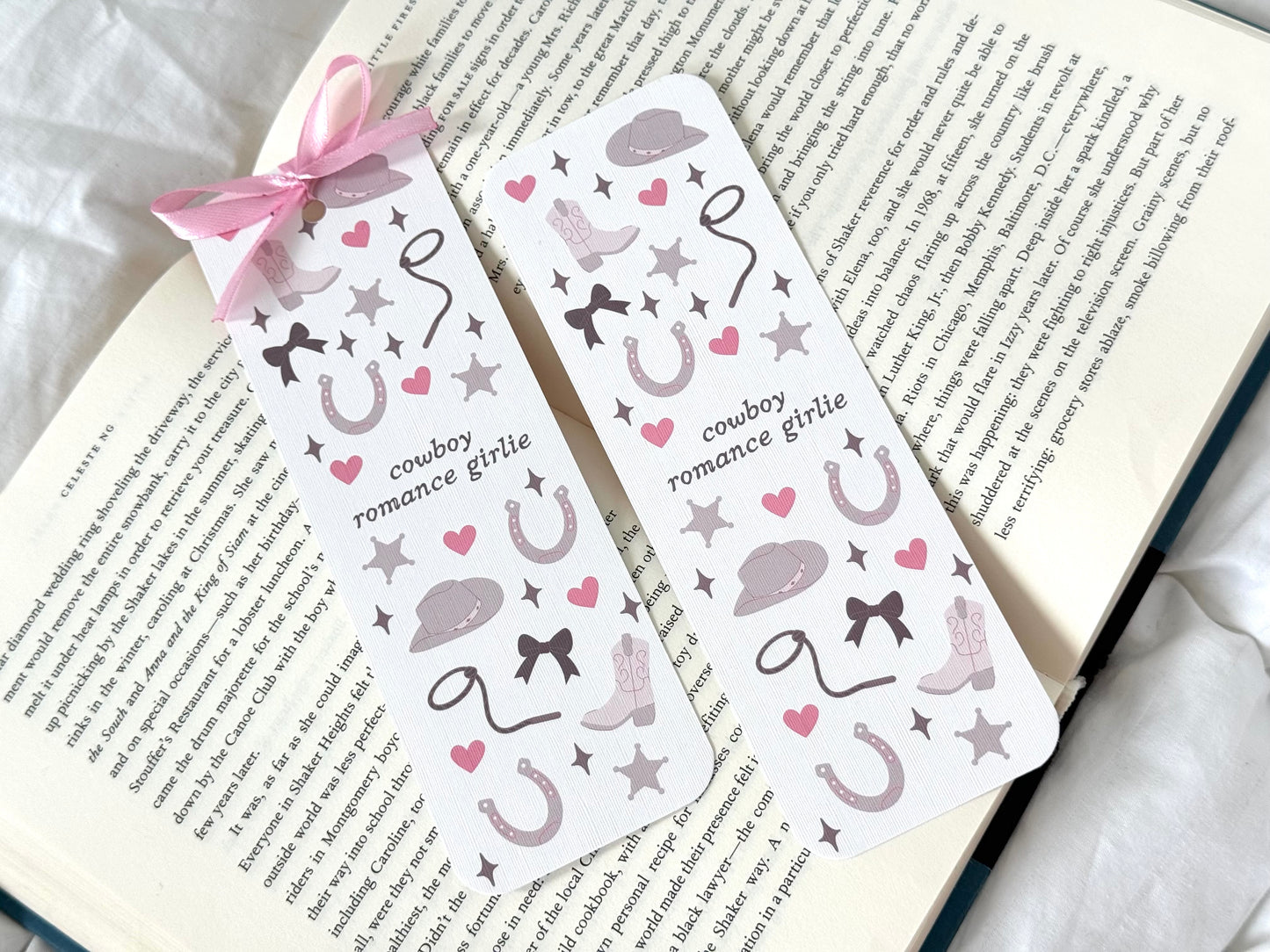 Cowboy Romance Girlie Bookmark