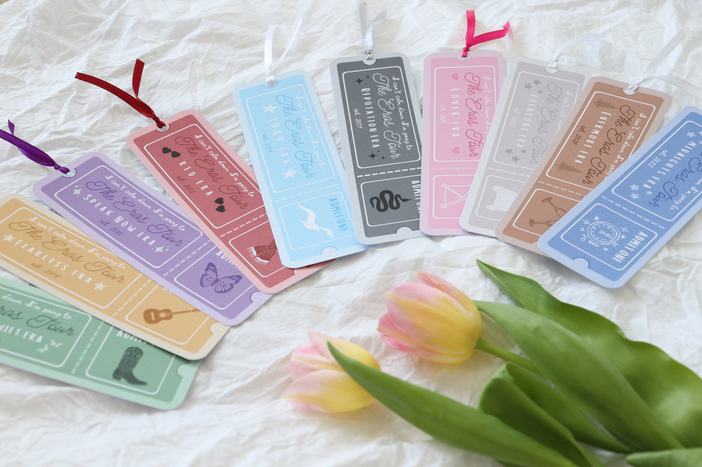 Eras Inspired Ticket Bookmarks