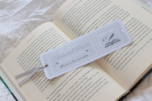 Tortured Poets Book Club Ticket Bookmark