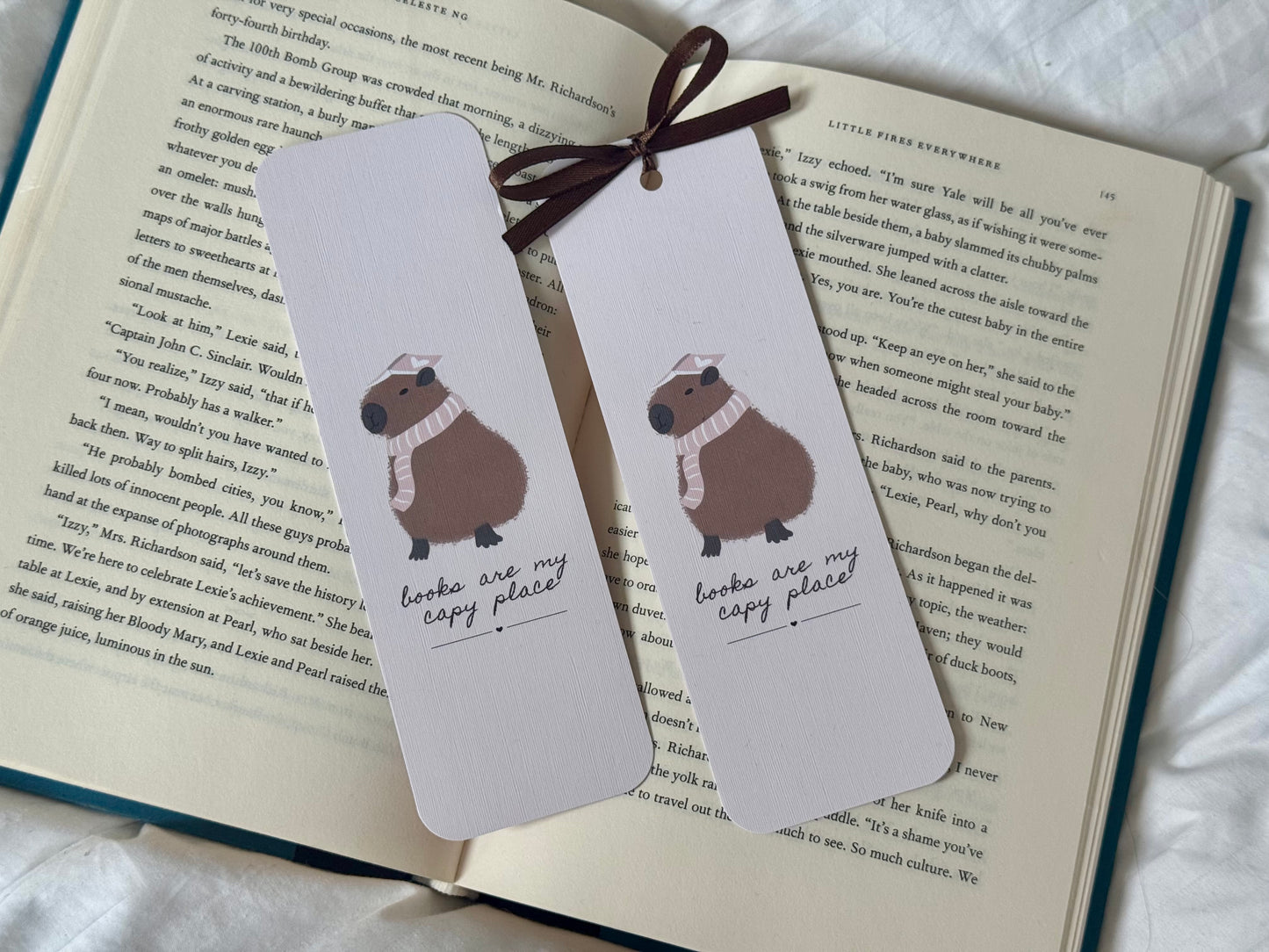 Books Are My Capy Place Bookmark