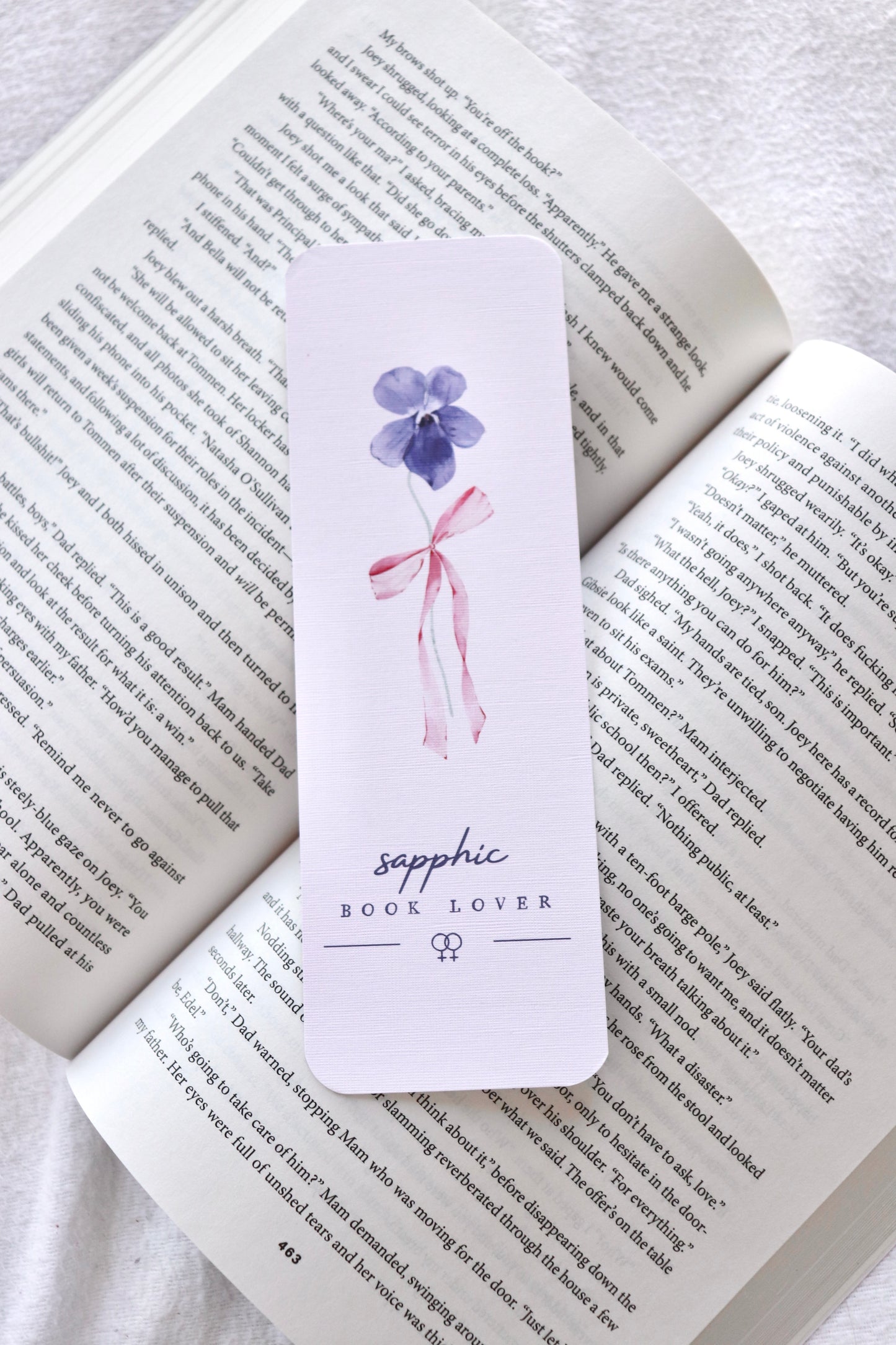Sapphic Book Lover Bookmark