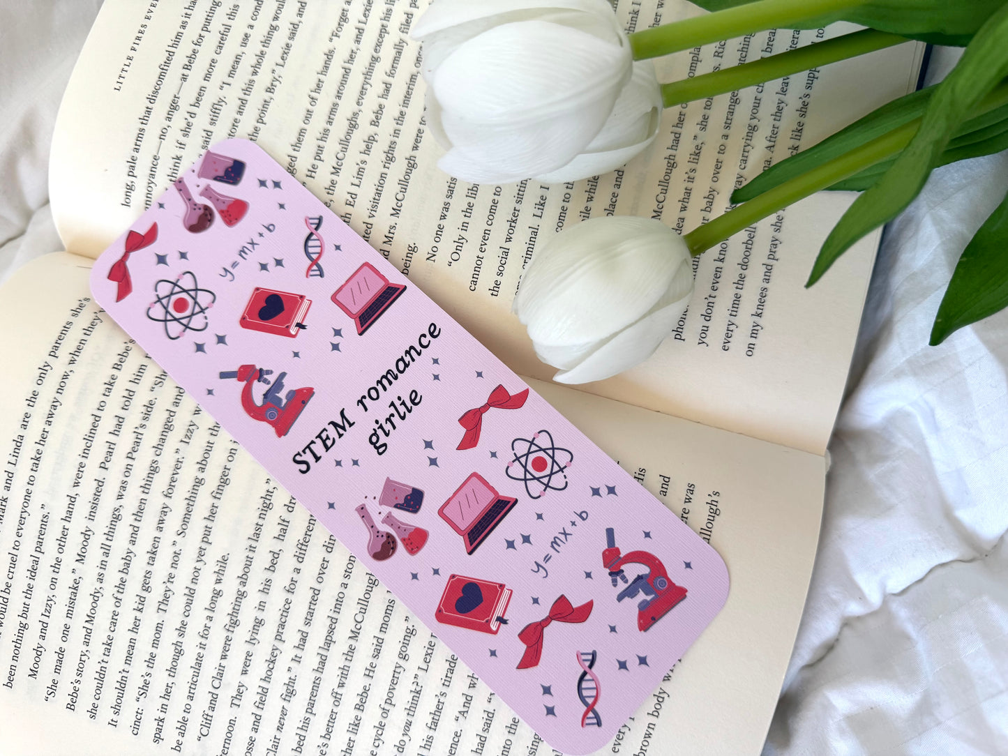 STEM Romance Girlie Bookmark