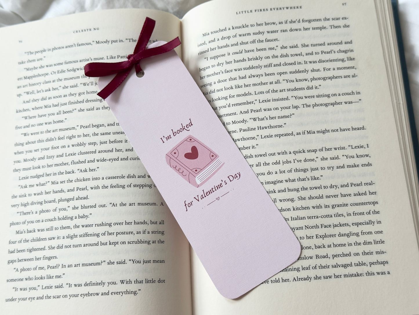 I'm Booked For Valentine's Day Bookmark