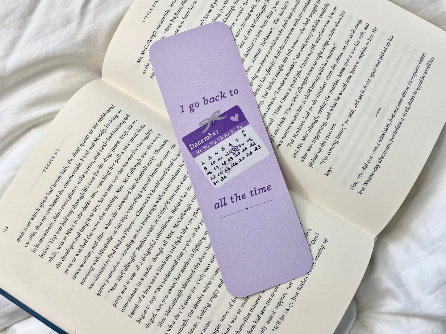 Taylor Inspired December Bookmark