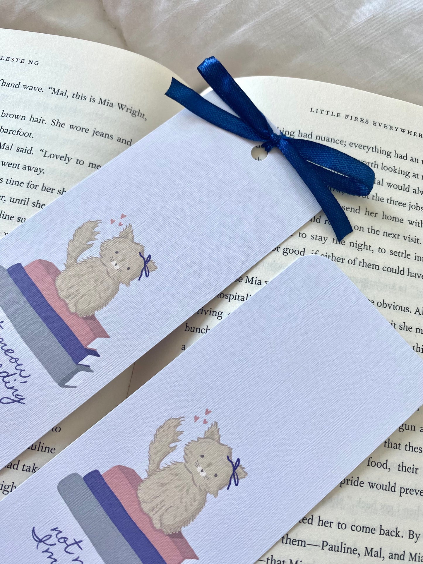 Not Meow I'm Reading Bookmark