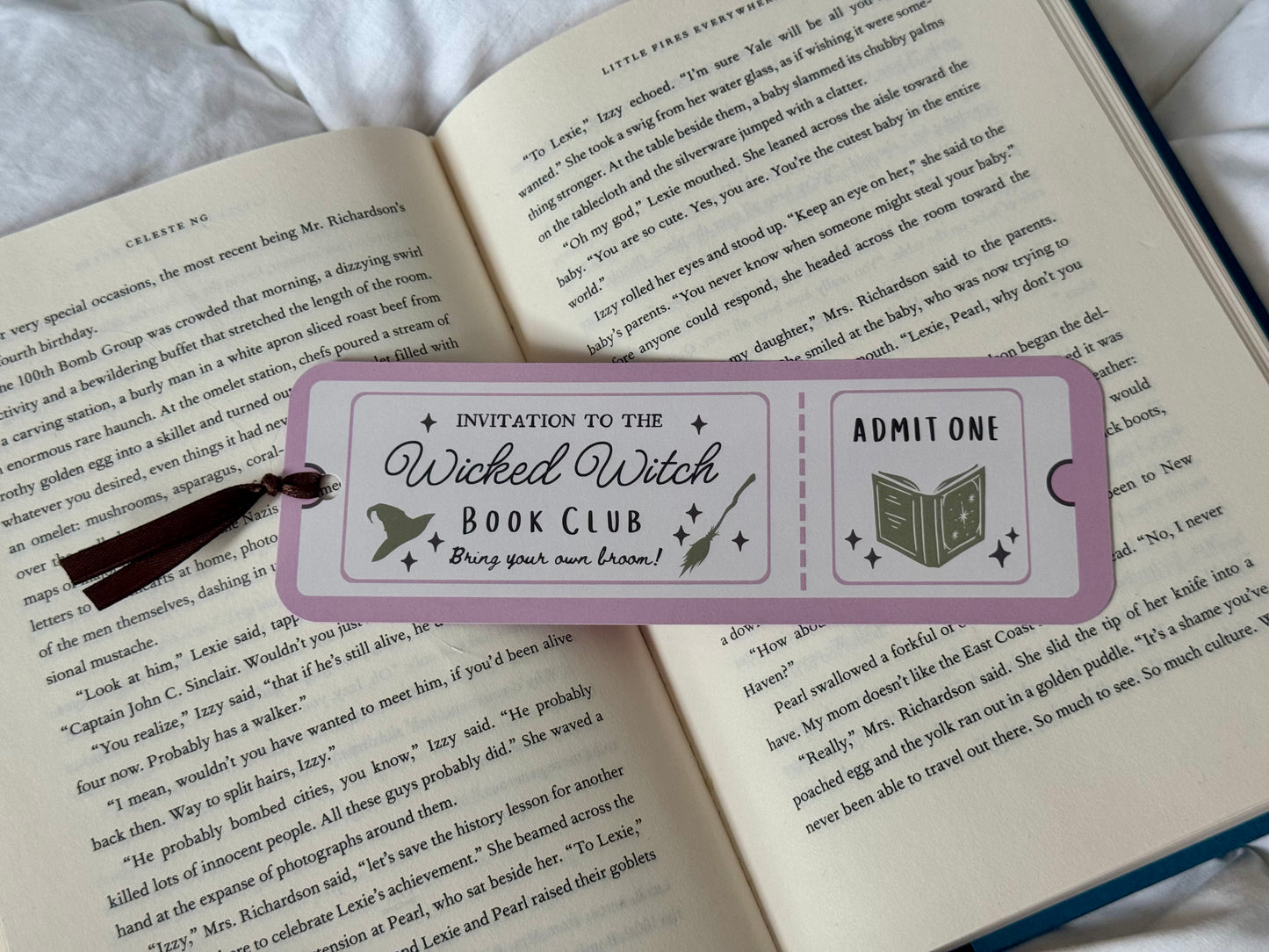 Wicked Witch Book Club Ticket Bookmark