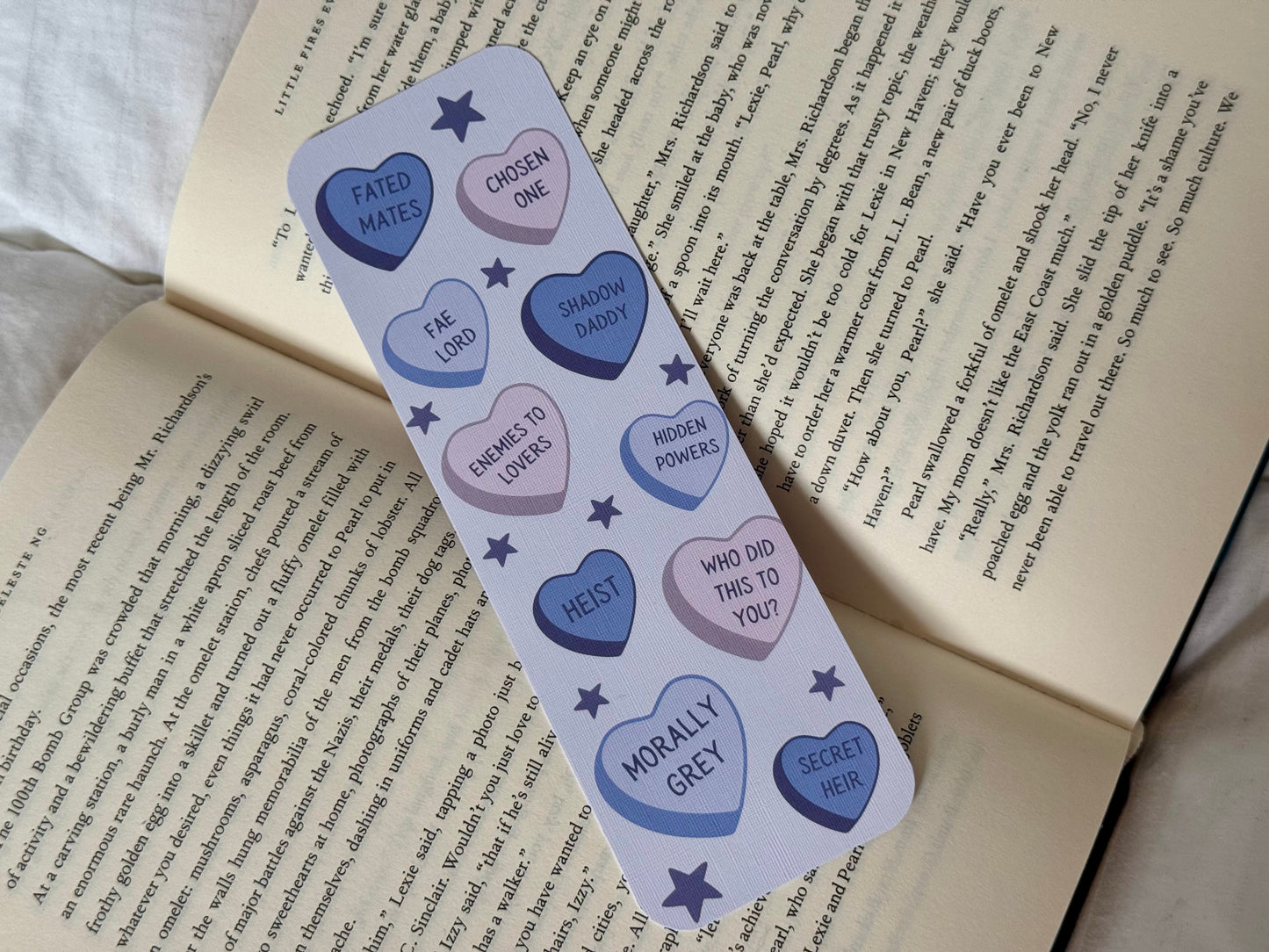 Romantasy Tropes Sweet Hearts Bookmark