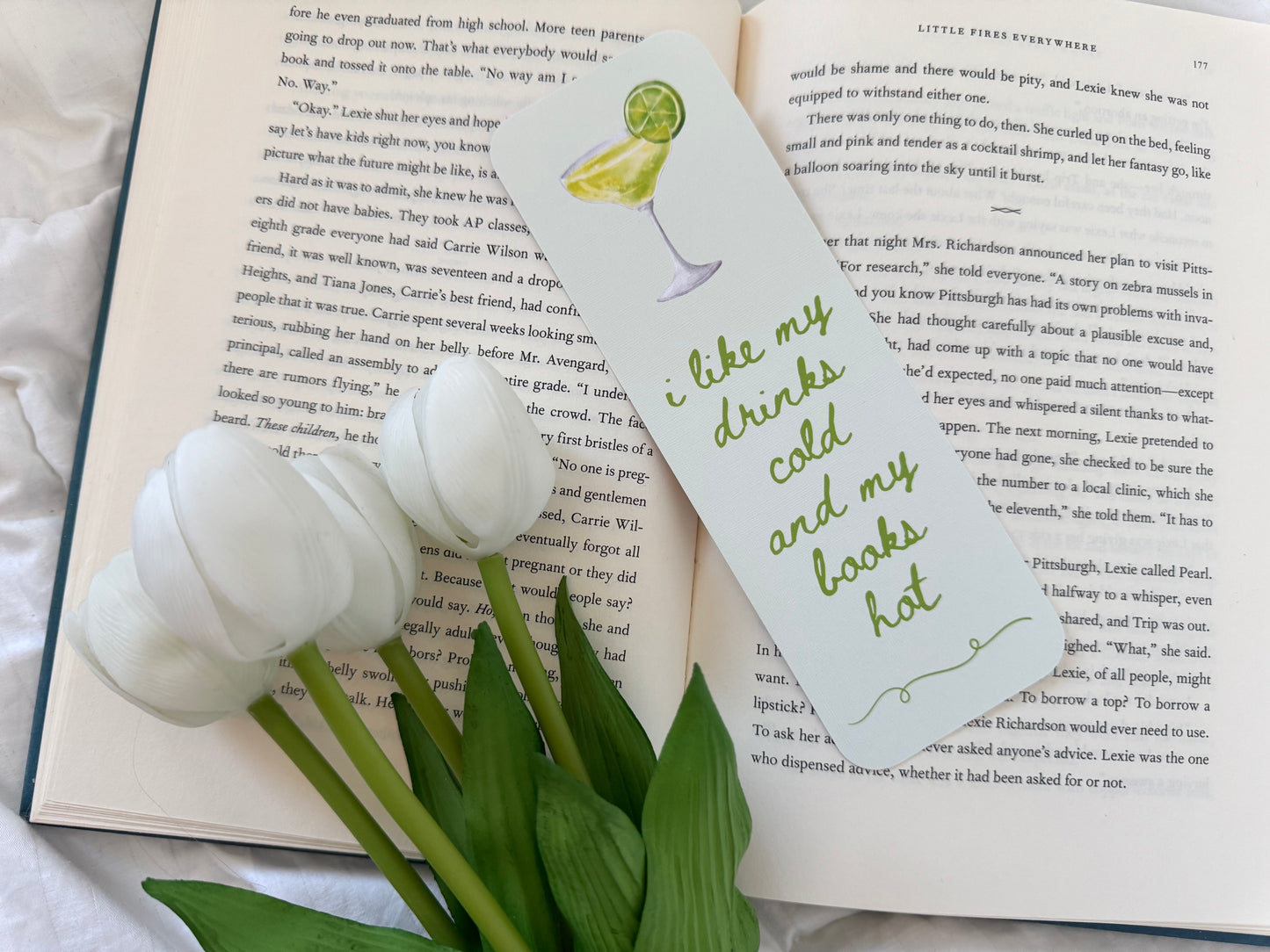 I Like My Drinks Cold and My Books Hot Bookmark