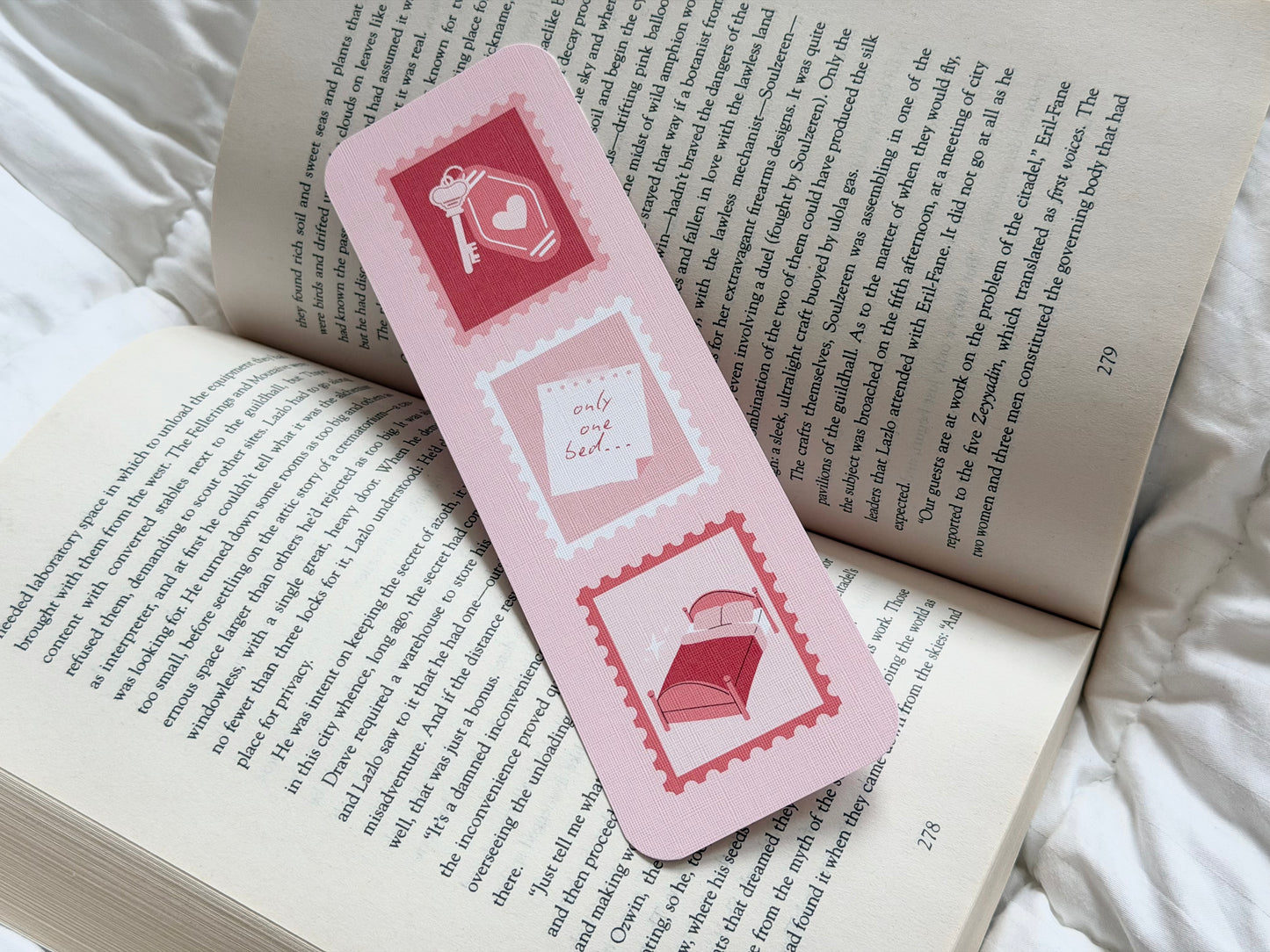 Romance Trope Stamp Bookmark