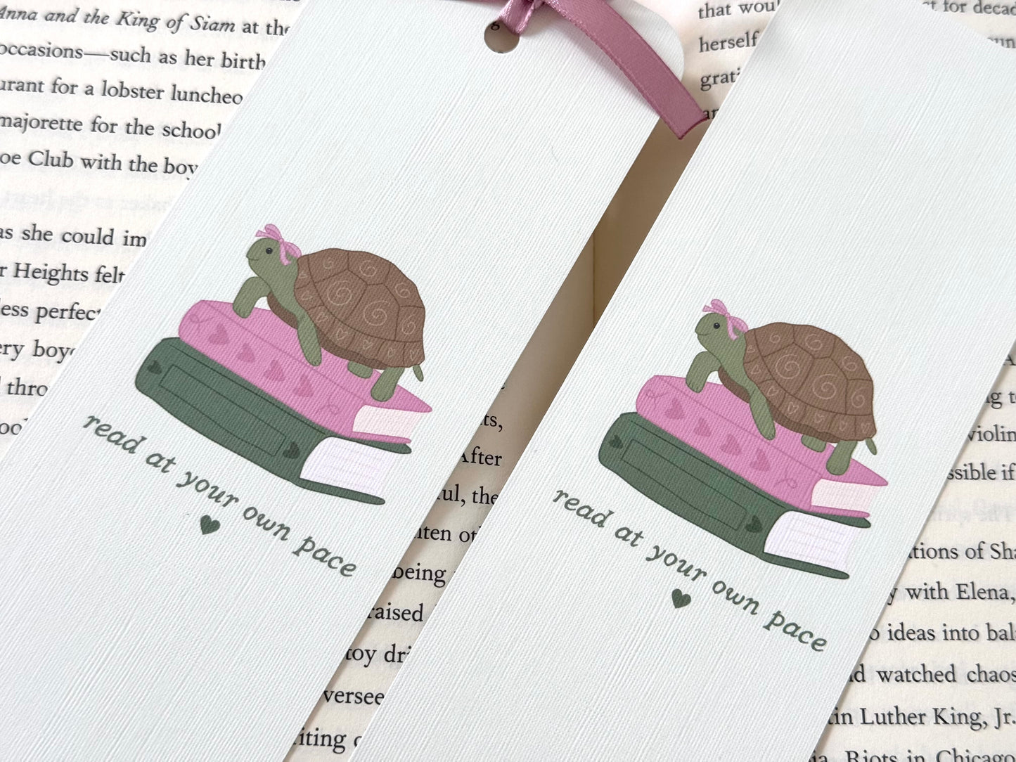 Read At Your Own Pace Tortoise Bookmark