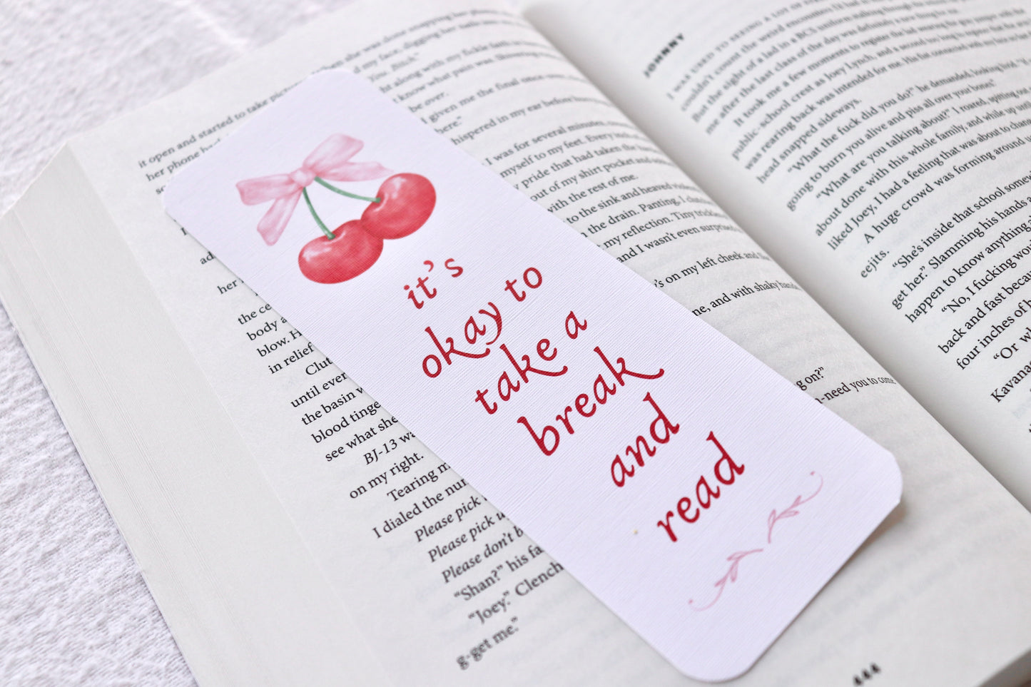 It's Okay to Take a Break and Read Bookmark