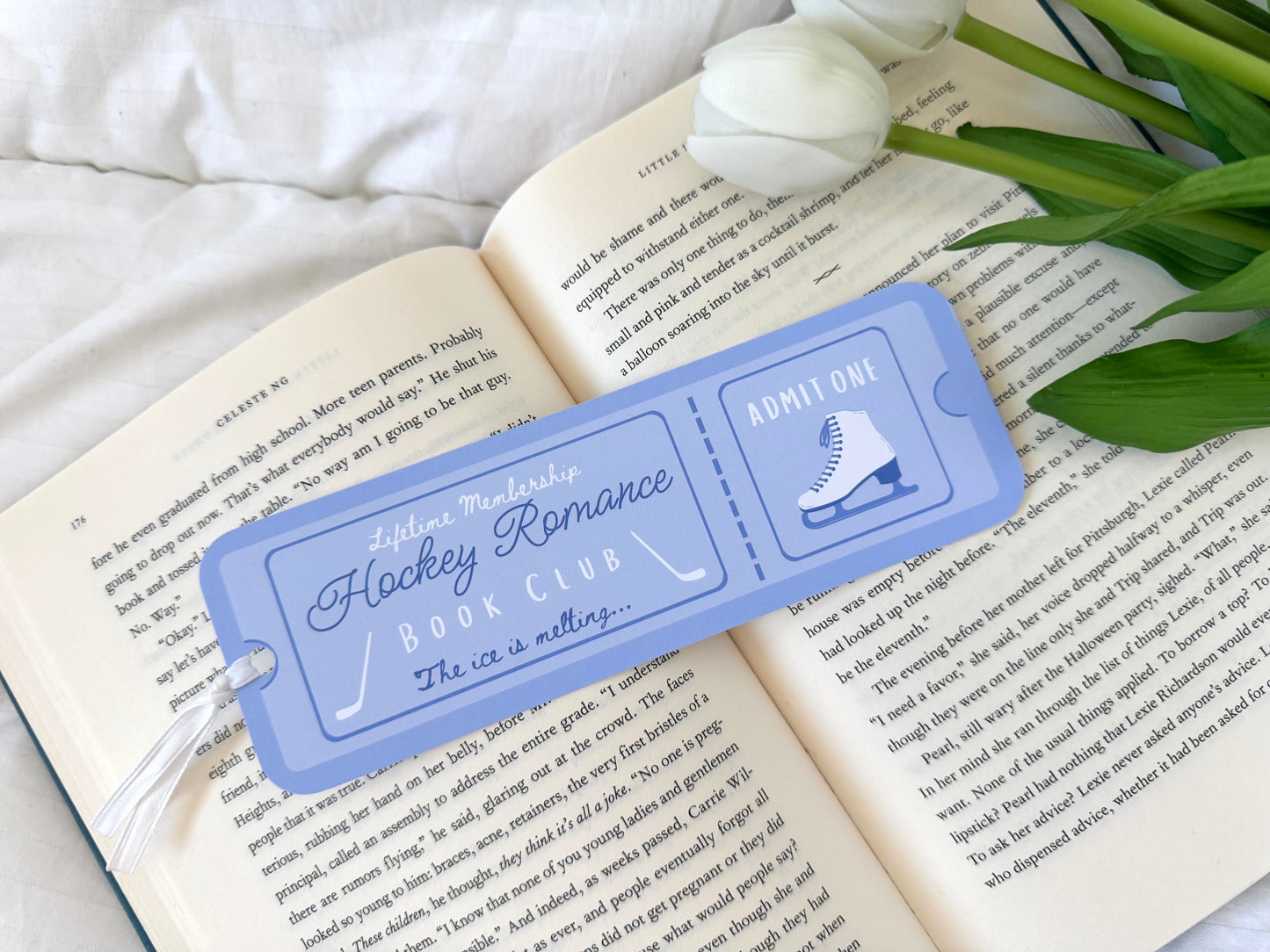 Hockey Romance Book Club Ticket Bookmark