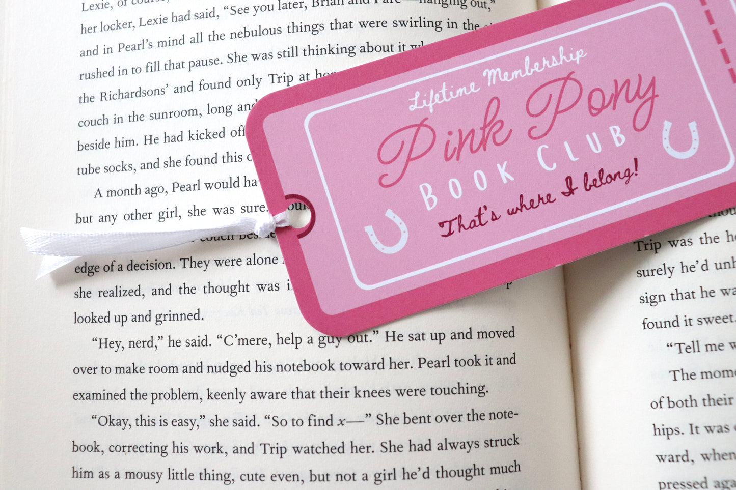 Pink Pony Book Club Bookmark