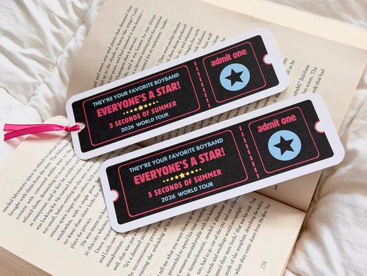 EAS Tour 5SOS Ticket Bookmark